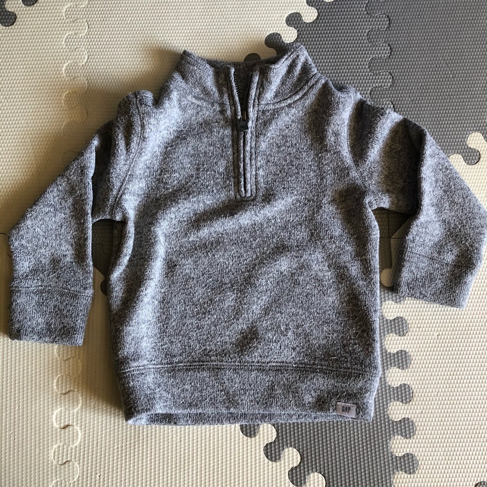 Gap Half Zip Sweater- Gray. 2T